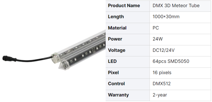 1m dmx 3d tube 1m dmx 3d tube