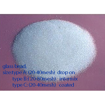 Glass bead for road marking paint