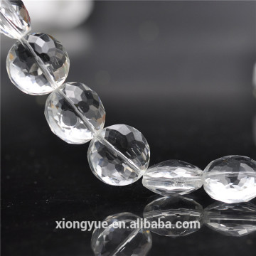 clear round net shape glass beads string european glass