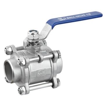 3PC Butt Welded Stainless Steel Ball Valve