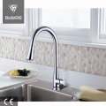 Deck Mounted Chrome One-Handle Pull Down Kitchen Faucet