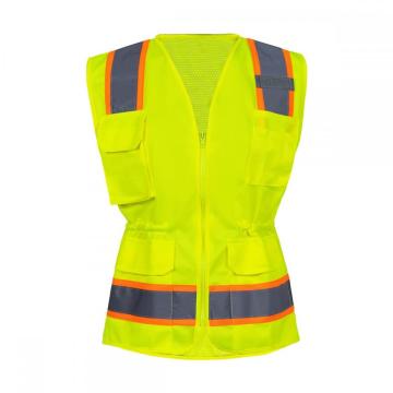 Women's ANSI Hi Vis Yellow Work Safety Vest