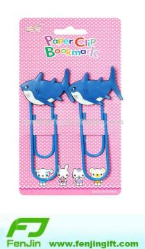Shark pvc bookmark clip