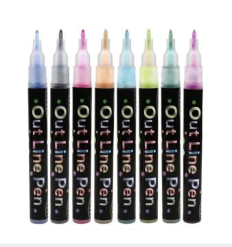 Metallic Color Double Outline Pen Marker for Art Drawing