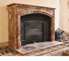 Red Marble Fireplace,Royal Fireplace Surround,Marble Carving Fireplace