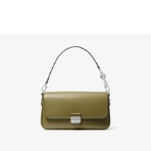 Leather double shoulder strap baguette underarm bag shoulder messenger bag women's bag