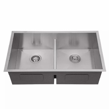 Customized Low Divide 50 50 Double Bowl Sink