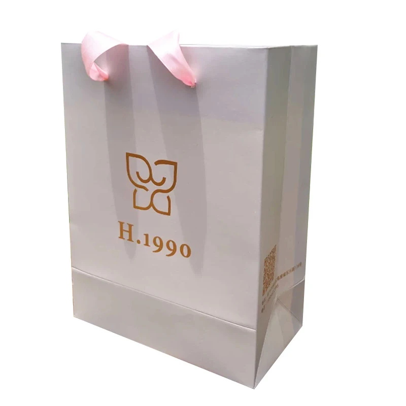 Wholesale Custom Recycled Rope Handle Bag Gift Paper Bag