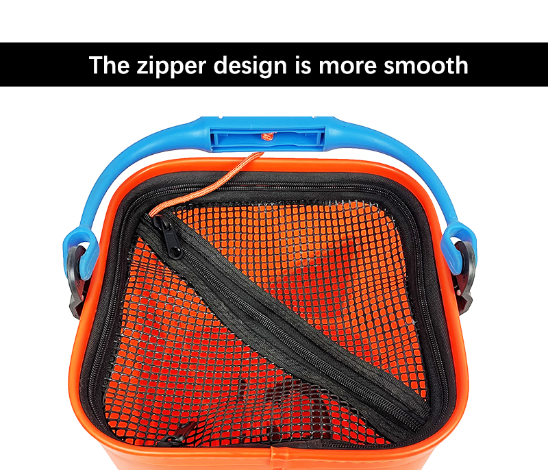 EVA Fishing Gear Portable EVA Collapsible Live Fish Box Tackle Storage Bag Filter Net Fishing Bucket