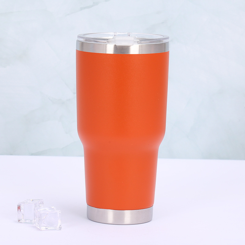 30oz cup  Bing Ba Beer Steins 304 stainless Steel Color Thermos Cup Gift Customized Plastic Spray  Wholesale