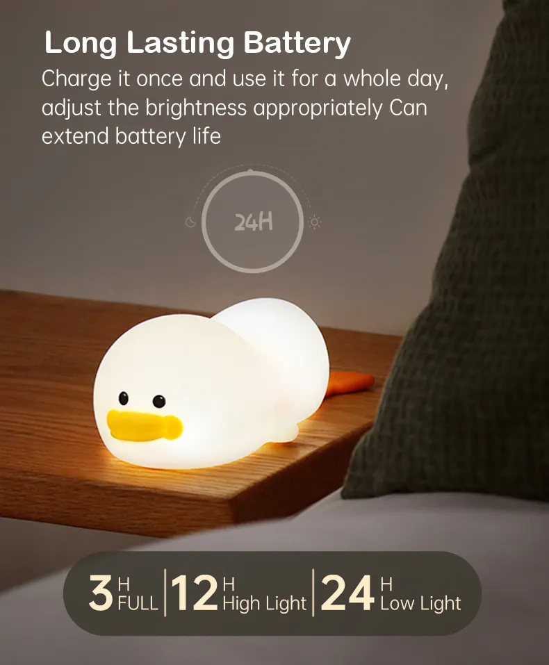 Charming Duck-Shaped Night Light for Children′s Sleep Space