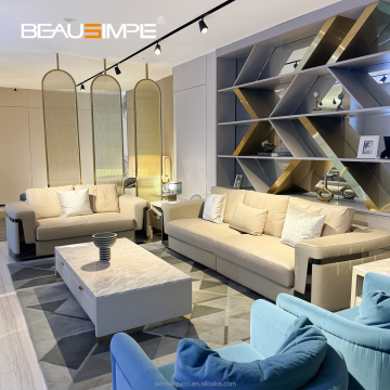 Custom Modern Extendable Leather Office Sofa