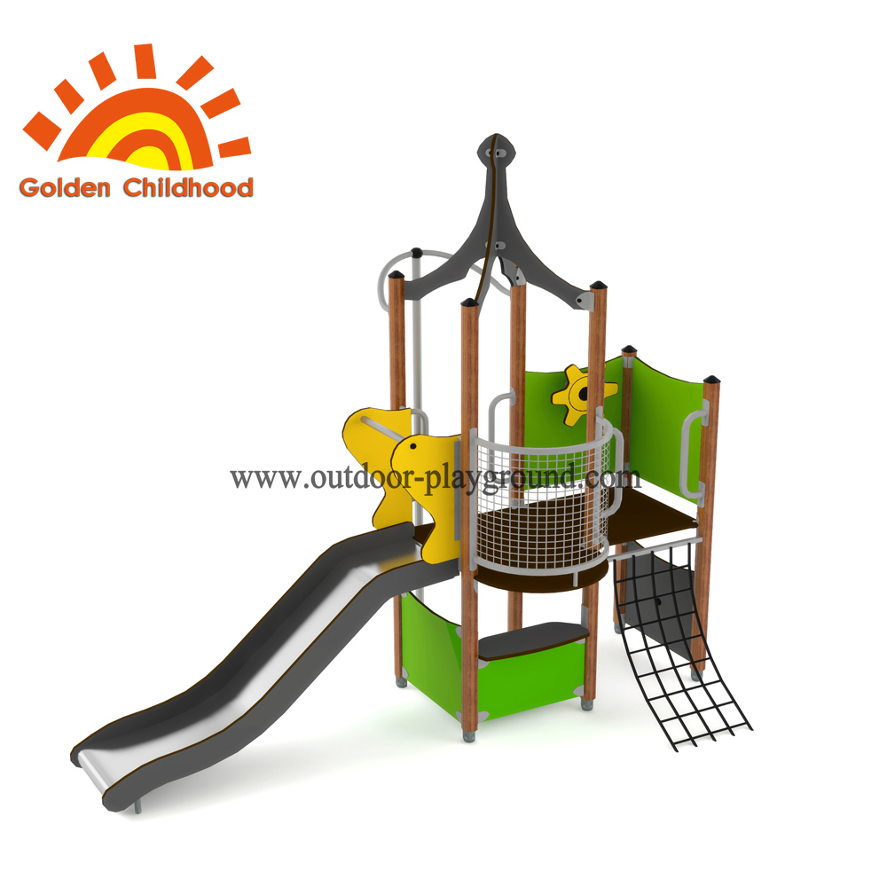 Green Outdoor Playground Equipment Hpl