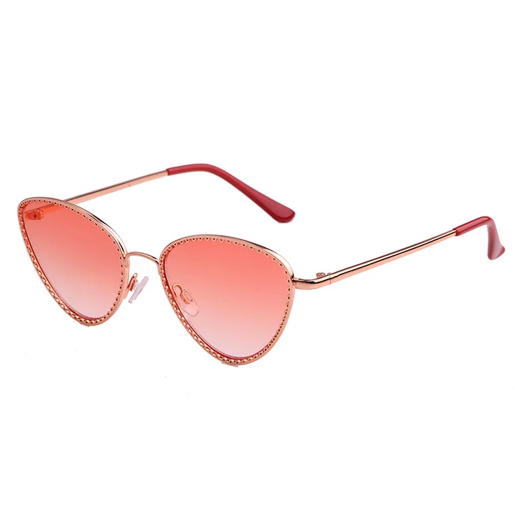 2019 Designed Cateye with Decoration Fashion Metal Sunglasses