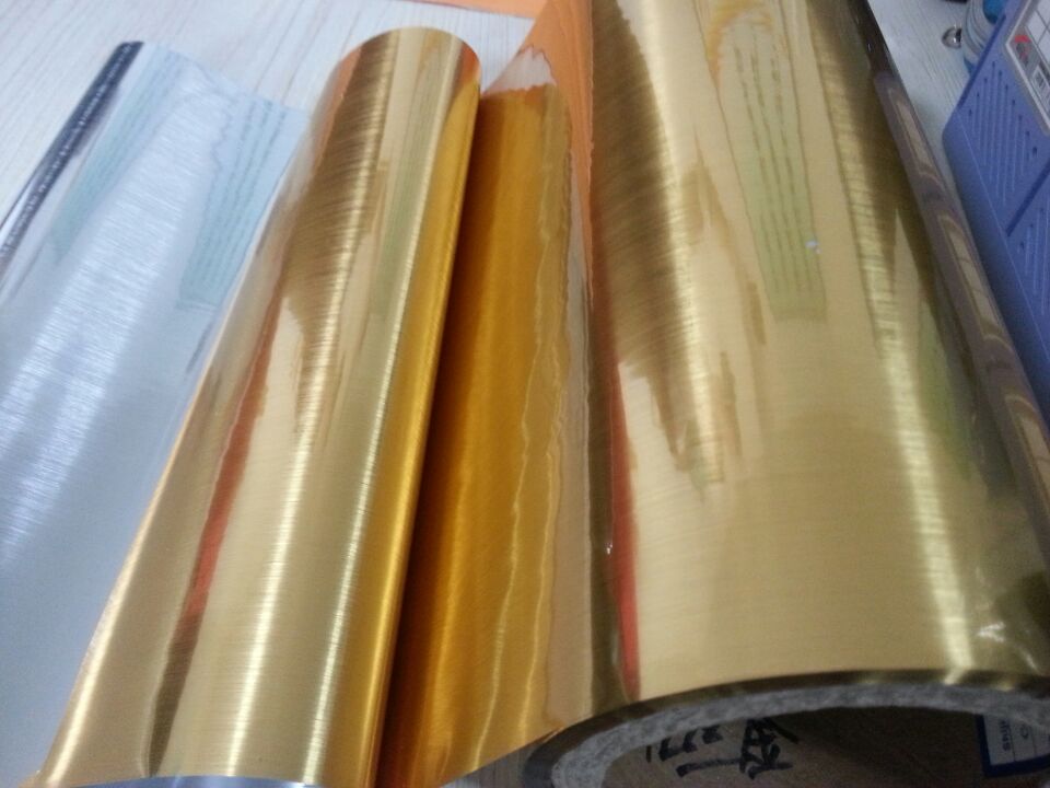 Metallized Polyester (PET) Film with brushed silver finish