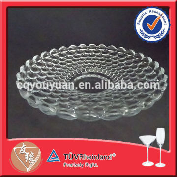 Machine Made 241mm Custom Beads Crystal Fruit Bowls