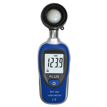 Mini lux meter, 0 to 200K lux, peak capturing, max/min/data recording