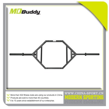 Free weights chrome olympic hex trap bar