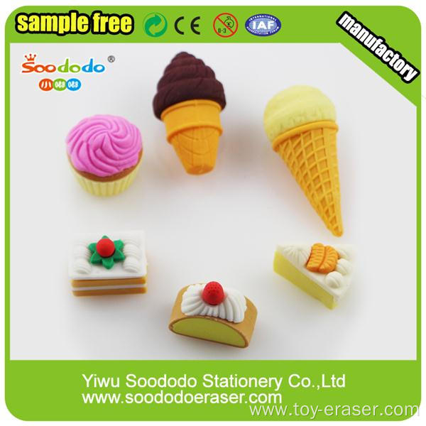 small fast selling items sundae shaped erasers for promotional