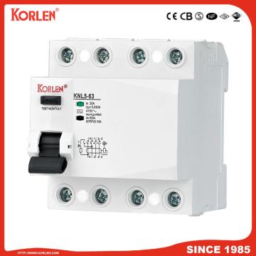 RCCB 1P+N 3P+N RCCB Mencegah Kejutan Elektrik IEC61008