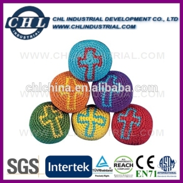 Wholesale logo printed crocheted kick ball