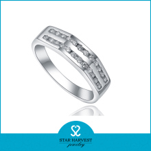 Fashion ring price luxury white gold 925 with AAA zircon