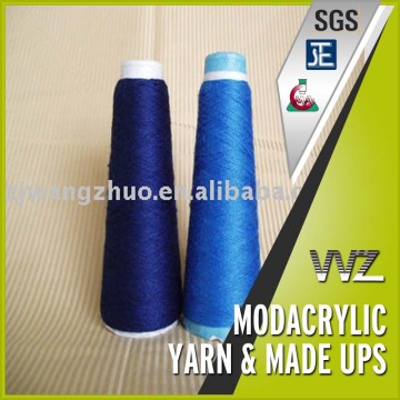 Blue flame retardant modacrylic yarn for weaving Fire resistant yarn Dark blue and light blue