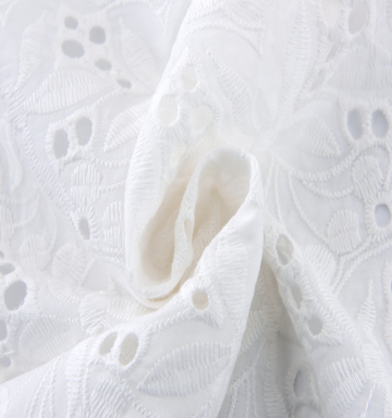 swiss white cotton lace fabric voile Embroidered