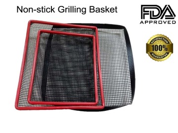 Easy clean Reusable BBQ Grilling Basket grill mesh cooking pan