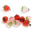 100 Pcs / Pack Acrylique En Plastique 3D Fraise Charmes Pendentif Artisanat En Plastique Boucle D&#39;oreille Porte-clés BRICOLAGE À La Main Fabrication de Bijoux