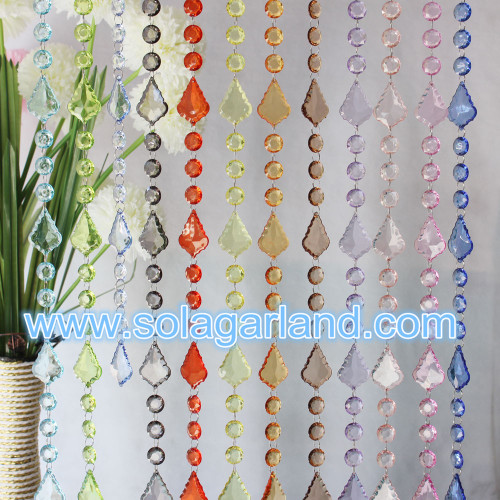 Acrylic Clear Crystal Teardrop Beads Strand Garland Party City