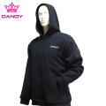 Hoodies kasual bersulam hitam