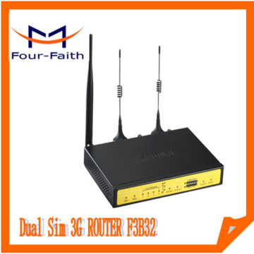 F3B32 Industrial 3g dual sim bonding router failover back up 3g dual sim card wireless router for ATM Banking