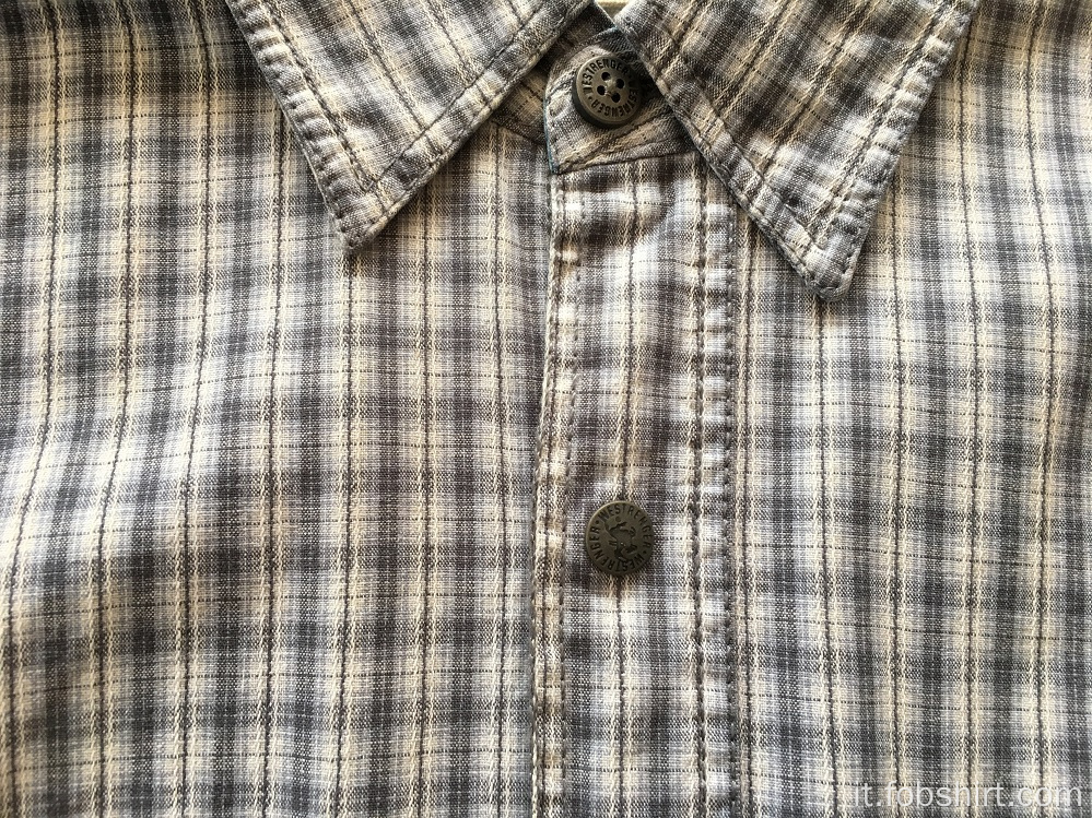 Camicia scozzese a maniche lunghe in cotone 100%