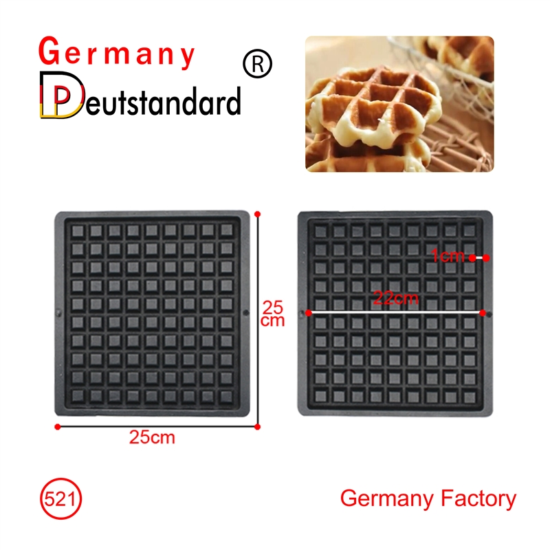 Mesin pembuat wafel persegi dengan stainless steel