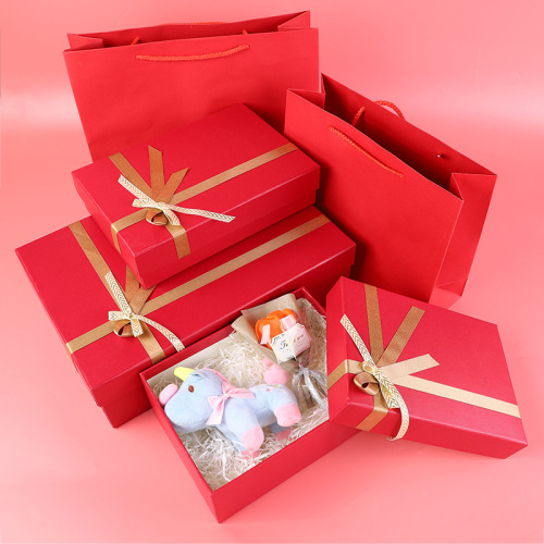 Hurtowe opakowanie papierowe czerwone pudełko na noworoczne noworoczne