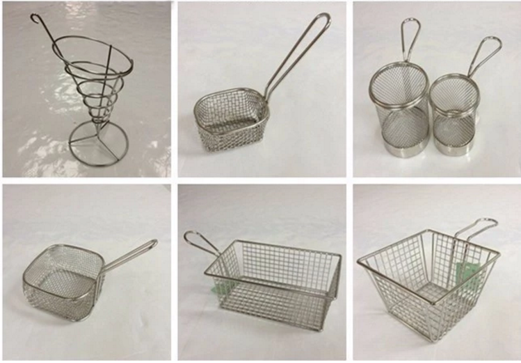 Wire mesh Customized Handmade Kitchen Stainless Steel Dishwasher Washing Basket Fruit Basket