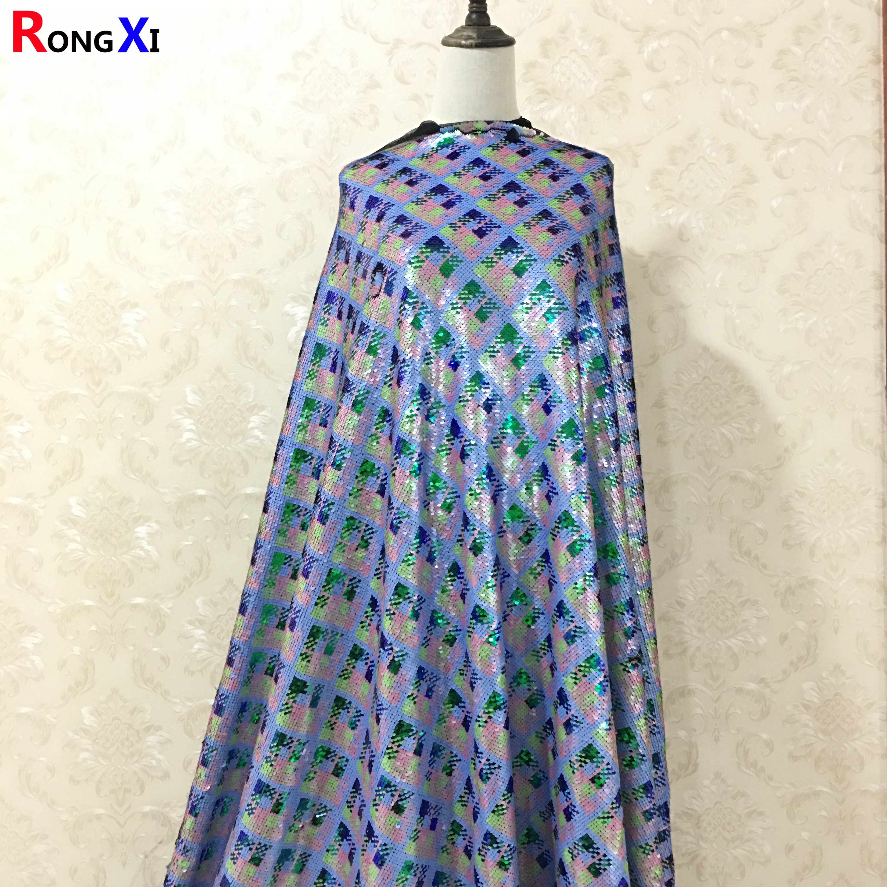 RXF0731  5mm Sequin Fabric Online India Made In China