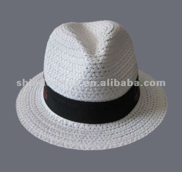 Paper panama hat, Promotion white panama straw hat