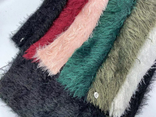 Mesh Pleated Tulle Lurex Knit Fabric