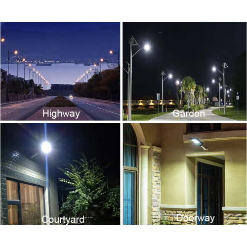 Luz de rua solar integrada de 200W com bateria