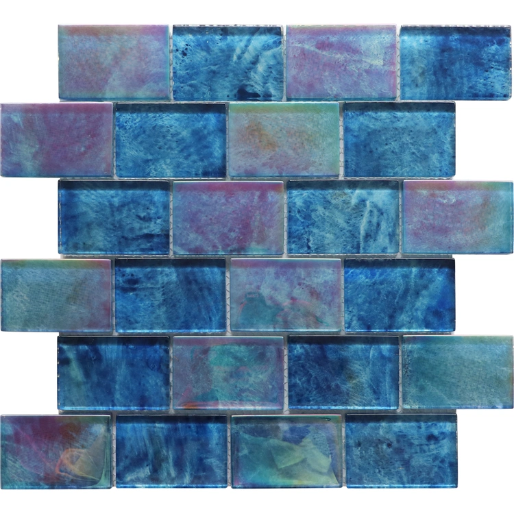 Crystal Glass Sky Blue Swimming Pool Glass Mosaic