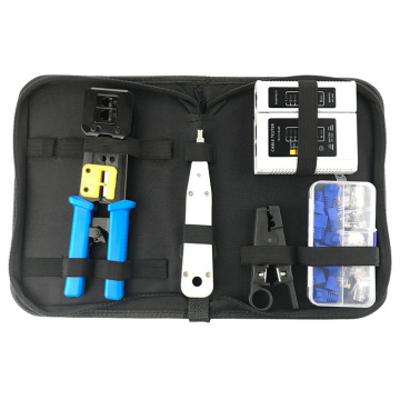 Hot Sale Network Repair Tool Set CCTV Accessories with Metal Plastic Cable Tester Computer Maintenance for Network Repair(TS005)