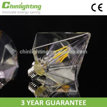 6W E27 dimmable led bulb diamond spire led filament bulb CE ROHS led filament bulb