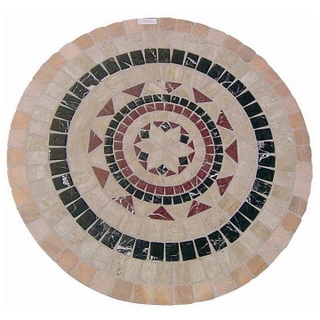Natural Stone Round Mosaic Table Top Garden Coffee Table