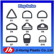 Plastic D and triangle ring belt buckle