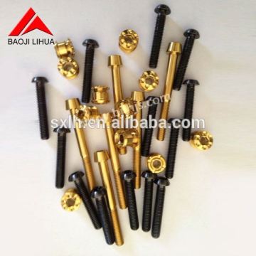 manufactured hot sale anodized titanium bolts