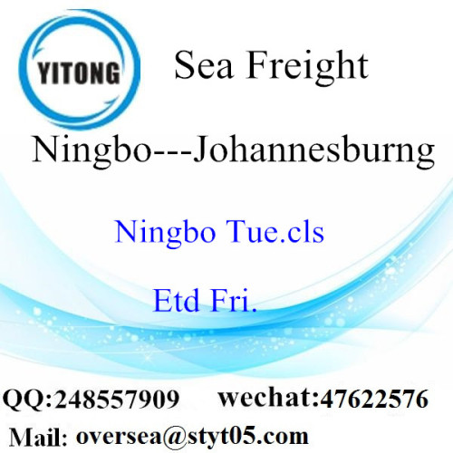 Ningbo Port LCL Consolidation to Johannesburg