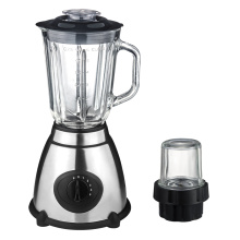 Electric food blender with glass jug