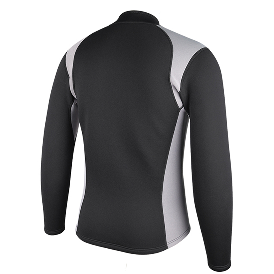 Seaskin Mens 2mm Neoprene Lengan Panjang Wetsuit Atas